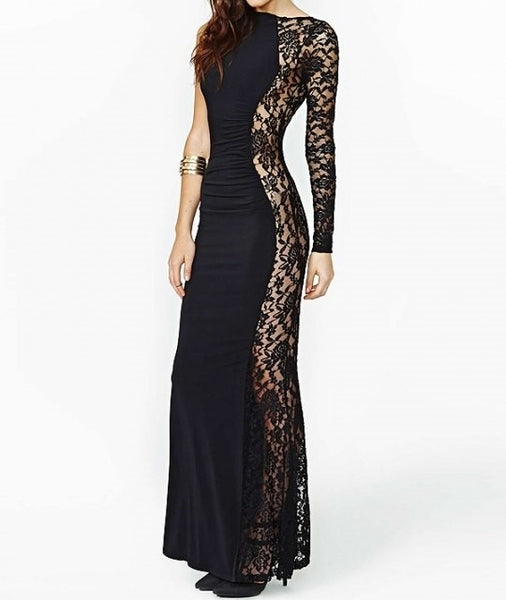 Long Sleeve Lace Mermaid Dress - Eccentrik Collections, LLC