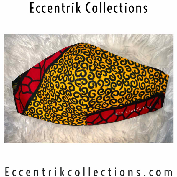 Unisex African Print Washable Face Mask - Eccentrik Collections, LLC