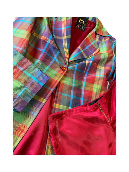 Handmade 100% Raw Silk Blazer Set - Eccentrik Collections, LLC