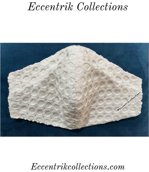 White Mesh Washable Face Mask - Eccentrik Collections, LLC