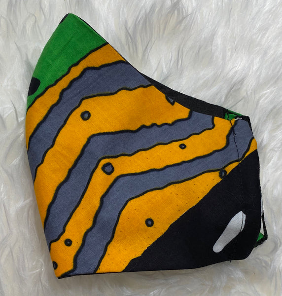 African Print Washable Face Mask (Unisex) - Eccentrik Collections, LLC