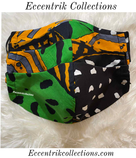 African Print Washable Face Mask (Unisex) - Eccentrik Collections, LLC