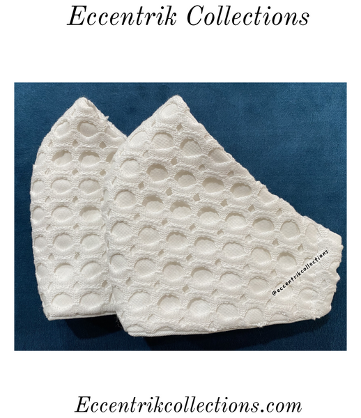 White Mesh Washable Face Mask - Eccentrik Collections, LLC