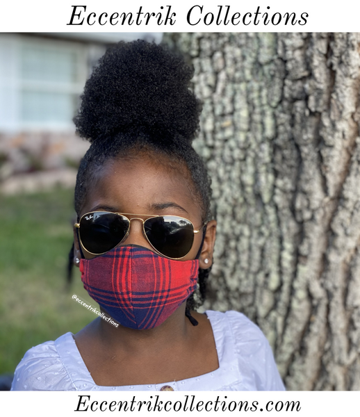 Adults & Kids Plaid Washable Face Mask (Unisex) - Eccentrik Collections, LLC