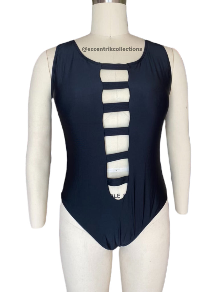 Black Cutout One Piece Swimsuit - Eccentrik Collections, LLC