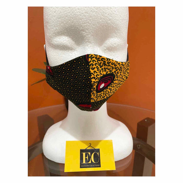 Kids African Print Washable Face Mask (Small & Young) - Eccentrik Collections, LLC
