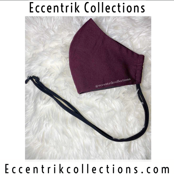 Wine Unisex Washable Face Mask - Eccentrik Collections, LLC