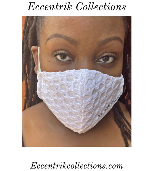 White Mesh Washable Face Mask - Eccentrik Collections, LLC