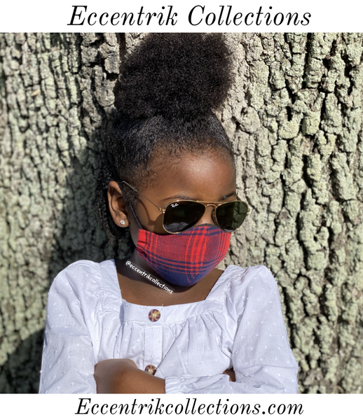 Adults & Kids Plaid Washable Face Mask (Unisex) - Eccentrik Collections, LLC