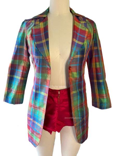 Handmade 100% Raw Silk Blazer Set - Eccentrik Collections, LLC