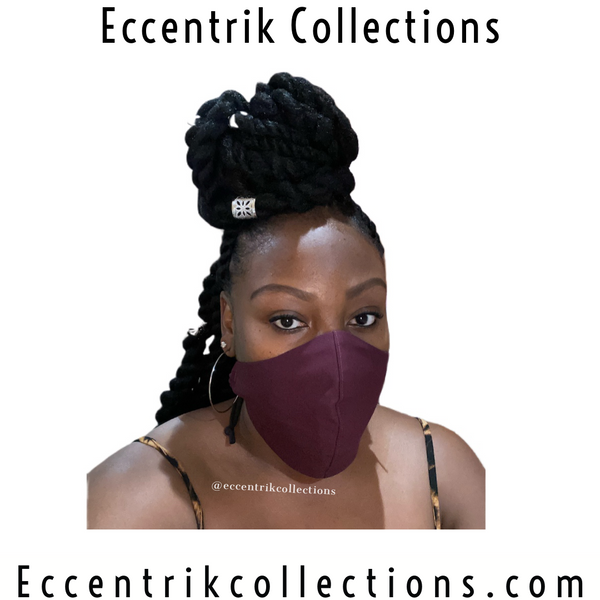 Wine Unisex Washable Face Mask - Eccentrik Collections, LLC