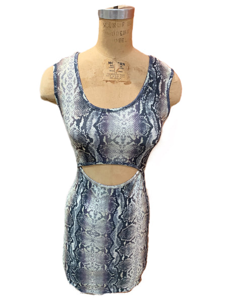 Snake Print Cut Out Bodycon Dress - Eccentrik Collections, LLC