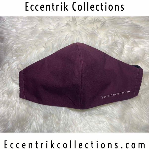 Wine Unisex Washable Face Mask - Eccentrik Collections, LLC