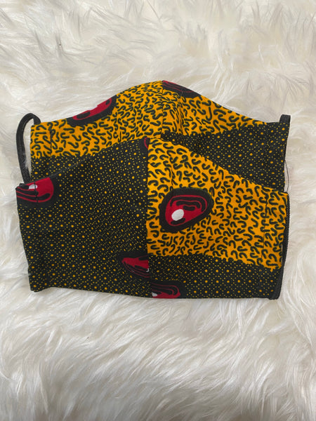 Kids African Print Washable Face Mask (Small & Young) - Eccentrik Collections, LLC