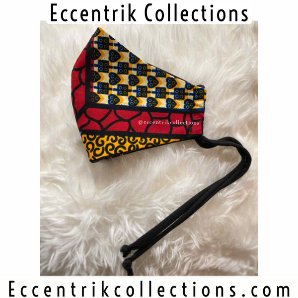 Unisex African Print Washable Face Mask - Eccentrik Collections, LLC