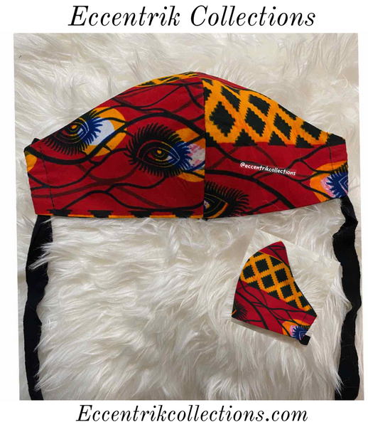 African Print Washable Face Mask - Eccentrik Collections, LLC
