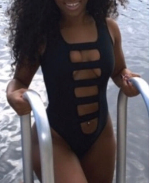 Black Cutout One Piece Swimsuit - Eccentrik Collections, LLC