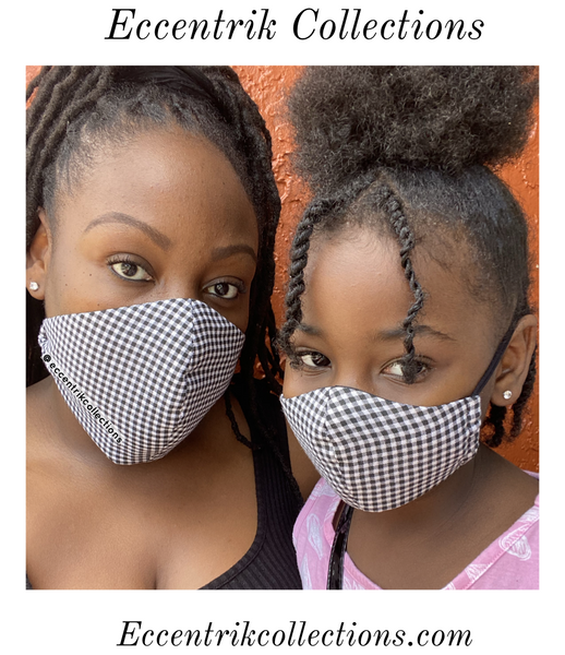 Adults & Kids Checkered Washable Face Mask (Only ONE Left) - Eccentrik Collections, LLC