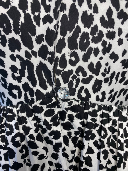 Black & White Leopard Print Halter Back Top - Eccentrik Collections, LLC