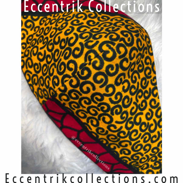 Unisex African Print Washable Face Mask - Eccentrik Collections, LLC
