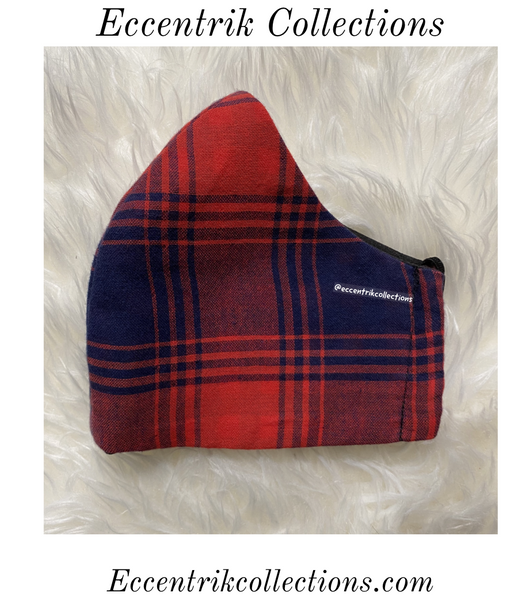 Adults & Kids Plaid Washable Face Mask (Unisex) - Eccentrik Collections, LLC