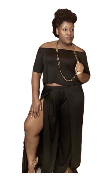 Black Two Piece Matching Set - Eccentrik Collections, LLC