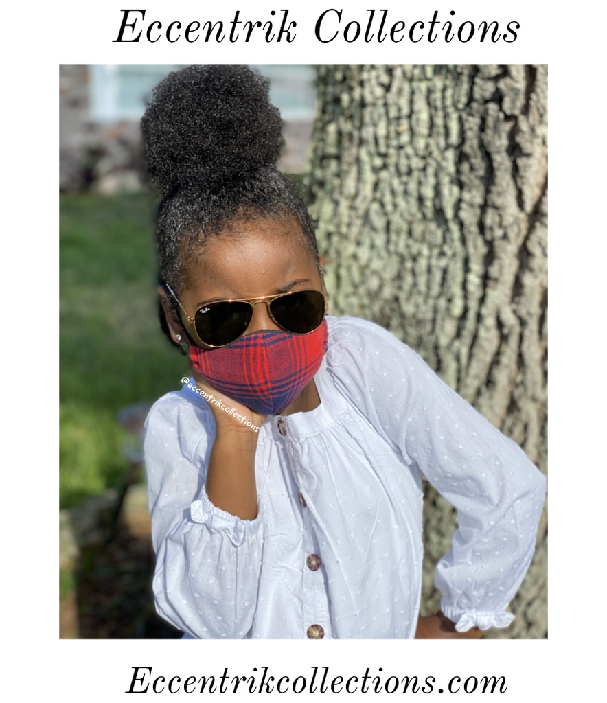 Adults & Kids Plaid Washable Face Mask (Unisex) - Eccentrik Collections, LLC
