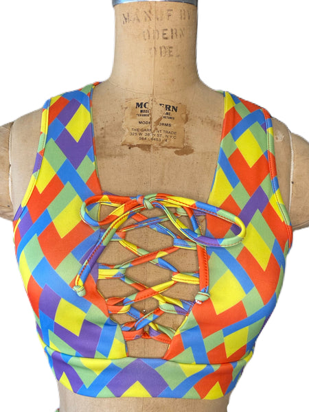 Multi Colored Two Piece Skirt Set - Eccentrik Collections, LLC