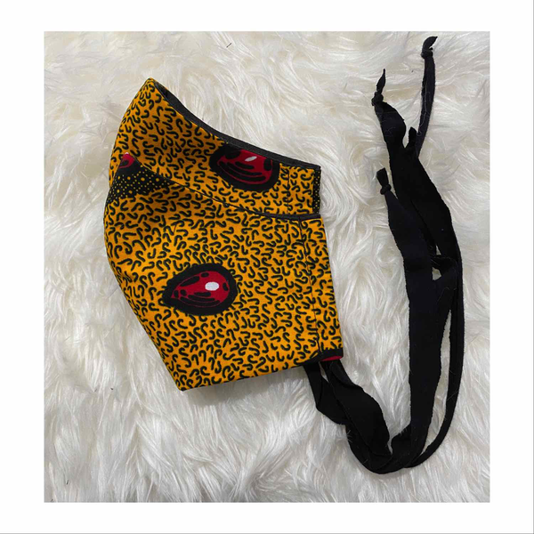 Young Kids African Print Washable Face Mask - Eccentrik Collections, LLC
