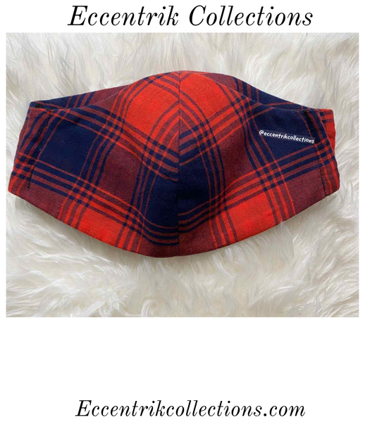 Adults & Kids Plaid Washable Face Mask (Unisex) - Eccentrik Collections, LLC