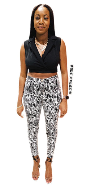 Black Blazer Crop Top - Eccentrik Collections, LLC