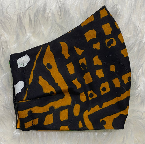 African Print Washable Face Mask - Eccentrik Collections, LLC 