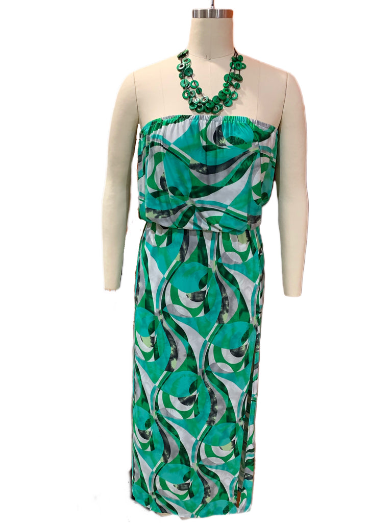 Strapless Handmade Maxi Dress - Eccentrik Collections, LLC 