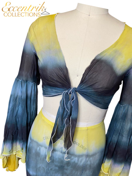 Tye Dye Sheer Maxi Skirt Set - Eccentrik Collections, LLC 