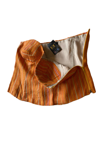 Stripe Handmade Linen Bustier - Eccentrik Collections, LLC 